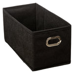 Linen Storage Box - Textured PP Fabric Organizer with Oval Metal Handle