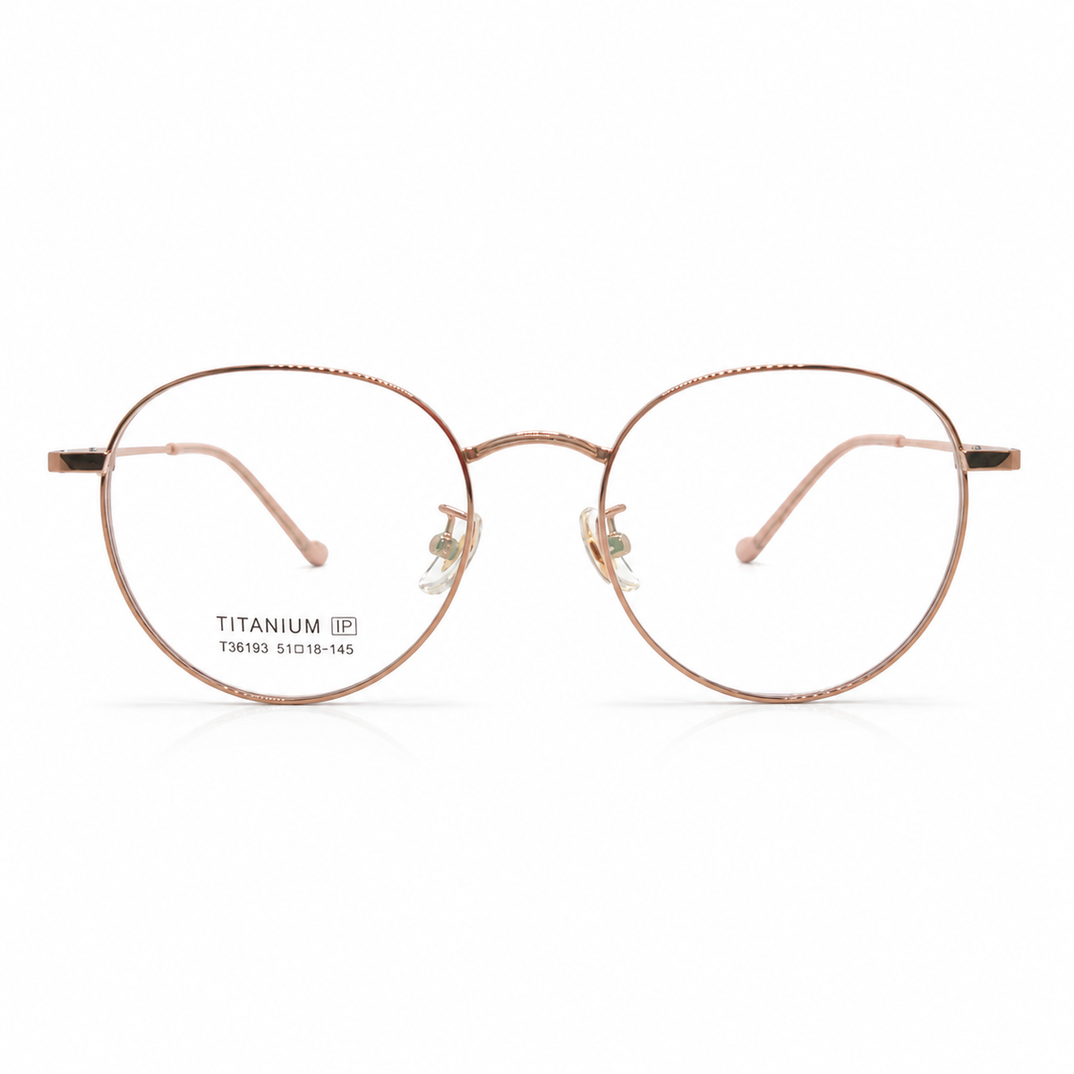 Eyeglasses rose gold