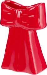 Ribbon Vase — Dolomite Bow-Shaped Decorative Tabletop Vase, 13 cm