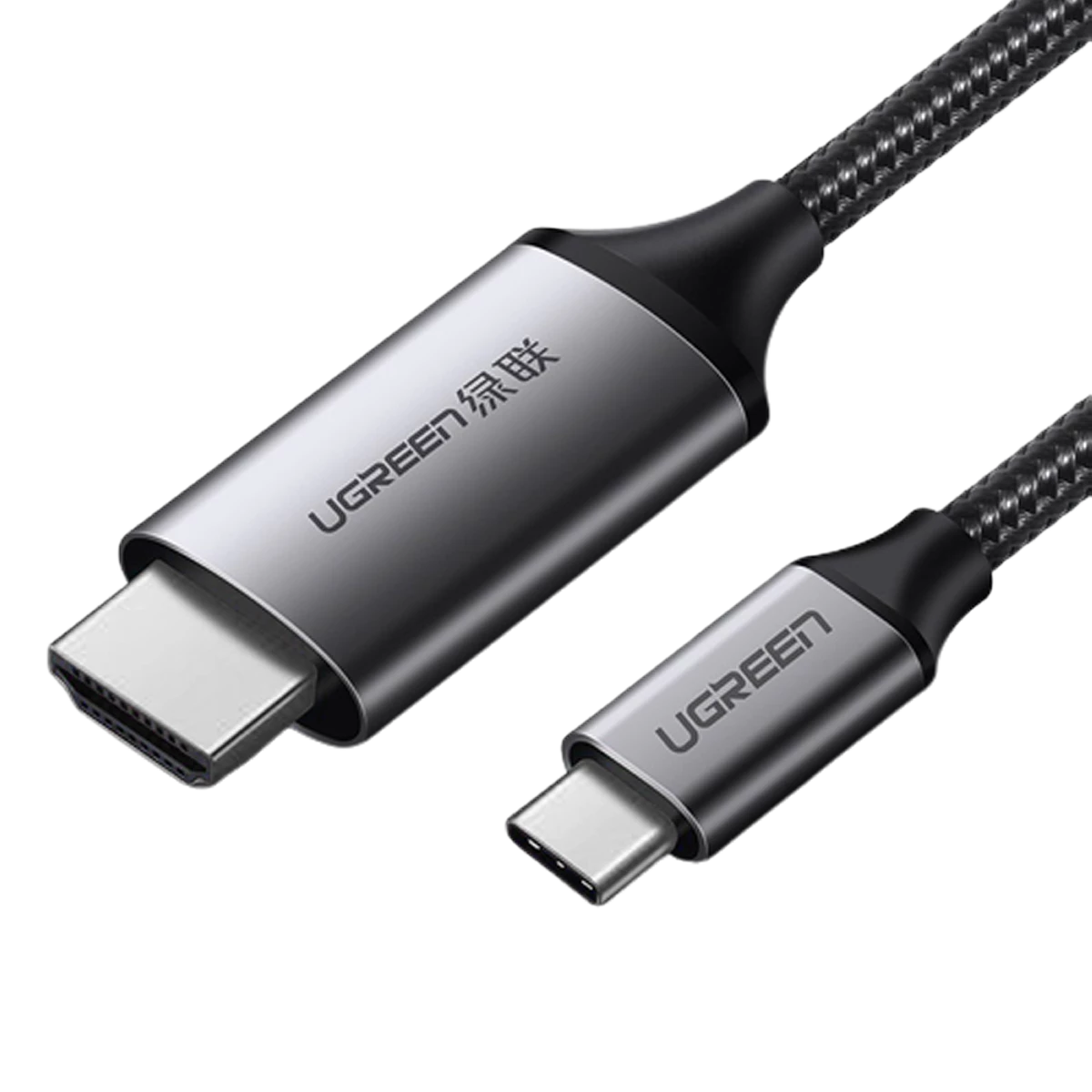 UGreen (50570) USB-C To HDMI Cable (M-M) - 4K@60Hz - Aluminum Shell 1.5m - Gray Black