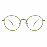Silver framed round eyeglasses 
