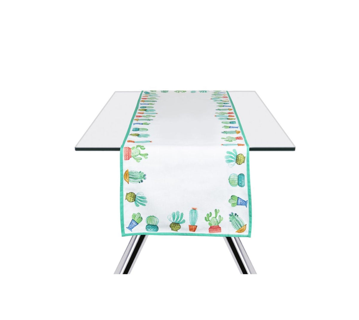 Cactus Runner 45x140 cm - 100% Cotton Stylish Home Decor