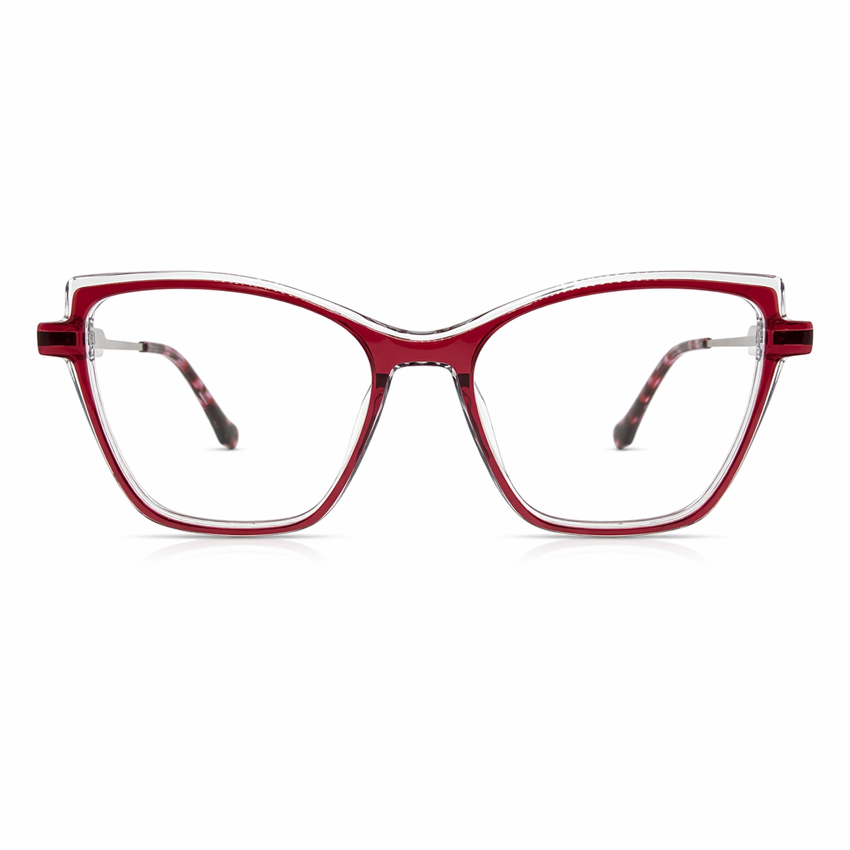 Cat eye eyeglasses red