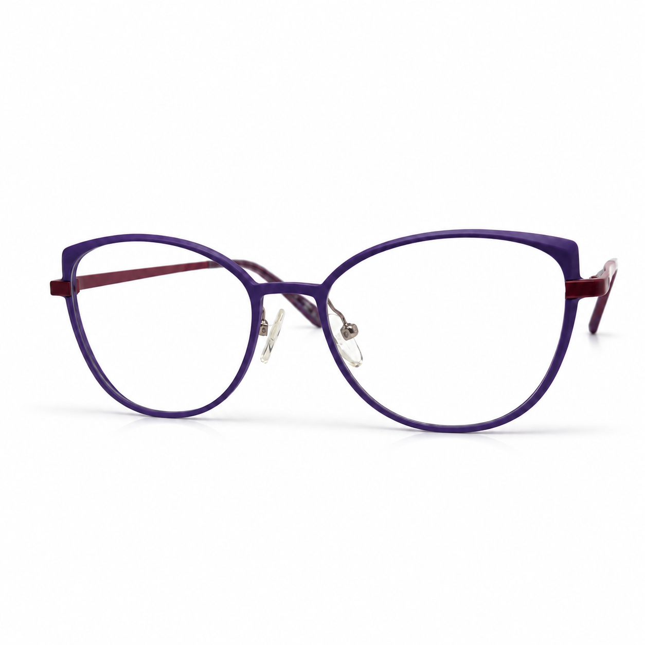 Purple cat-eye glasses