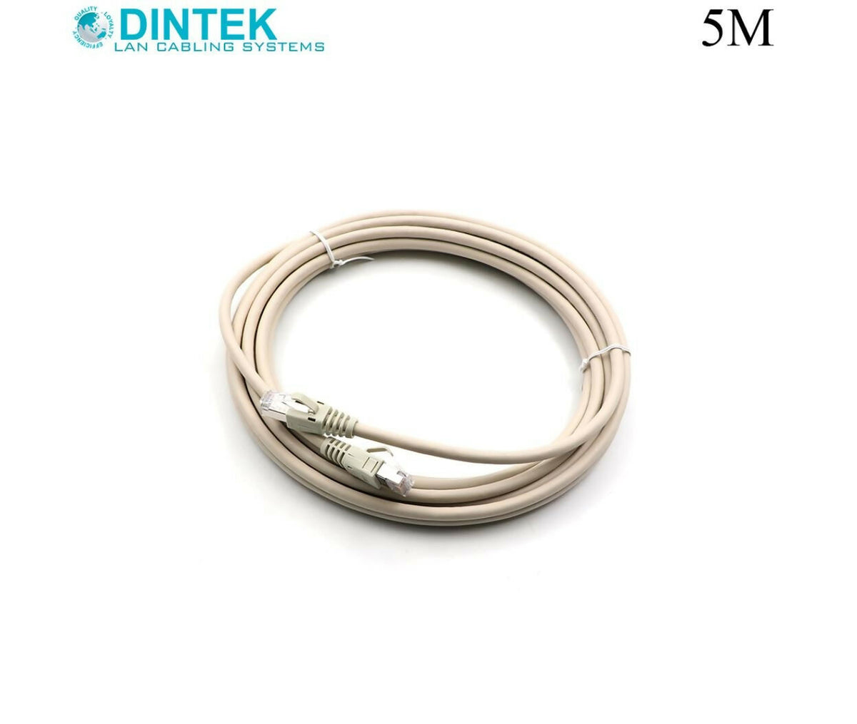 Patch Cord | CAT6A | F UTP | 5M | Gray | LSZH Dintek