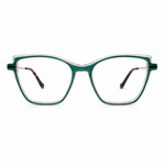 Cat eye eyeglasses green