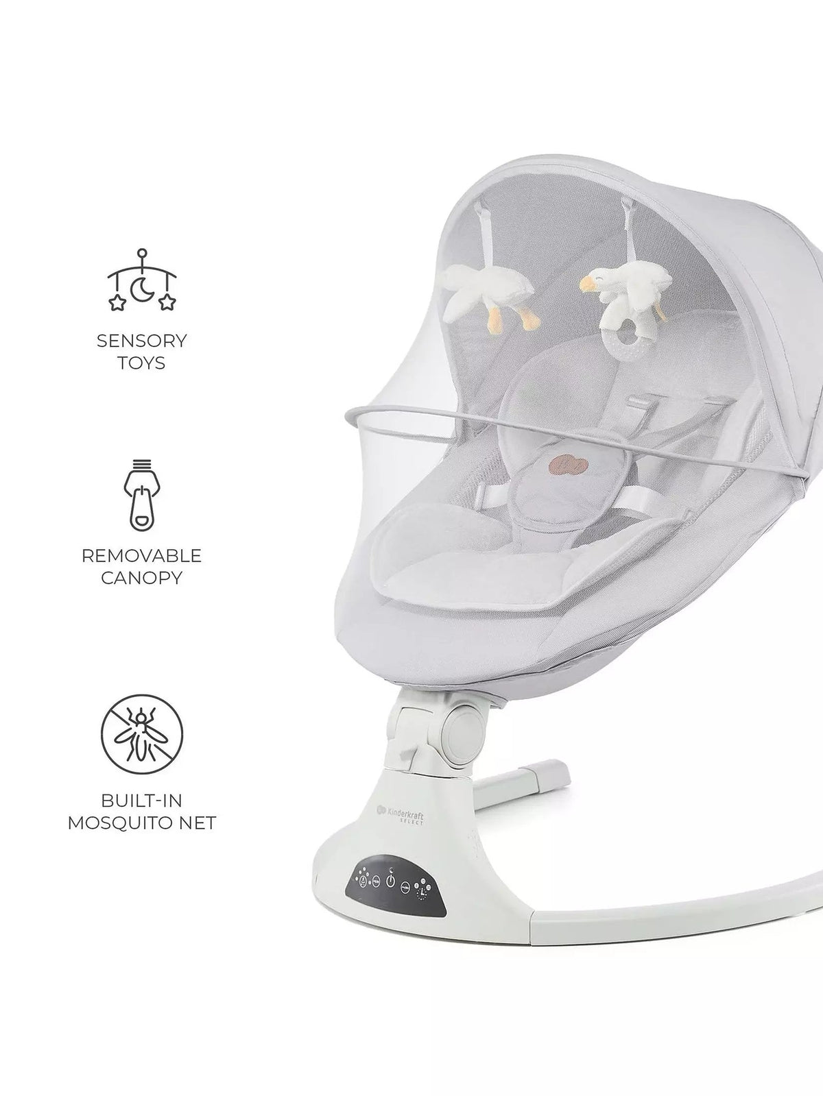 Tulsy: 2-in-1 Electric Rocker & Bouncer - Grey