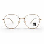 Gold eyeglasses round