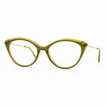Cat-eye glasses yellow brown
