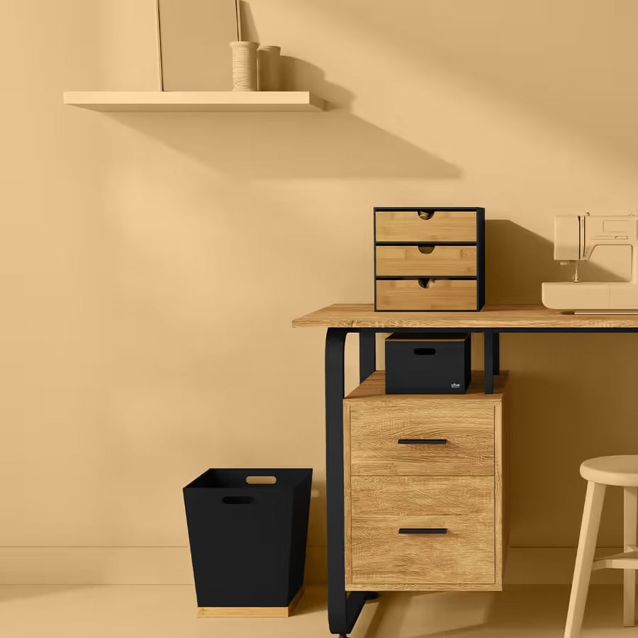 Wastepaper Bamboo Basket BAVA - Stylish & Eco-Friendly Bin