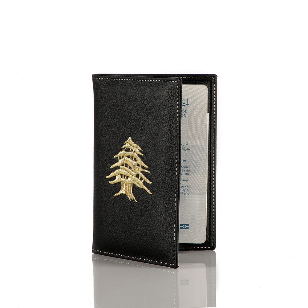 Black Cedar Passport Holder