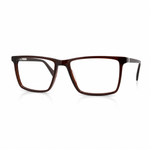 Brown eyeglasses on a white background