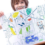 Superpetit Coloring PlaceMat + 5 Erasable Markers - Jungle