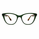 Green cat eye eyeglasses