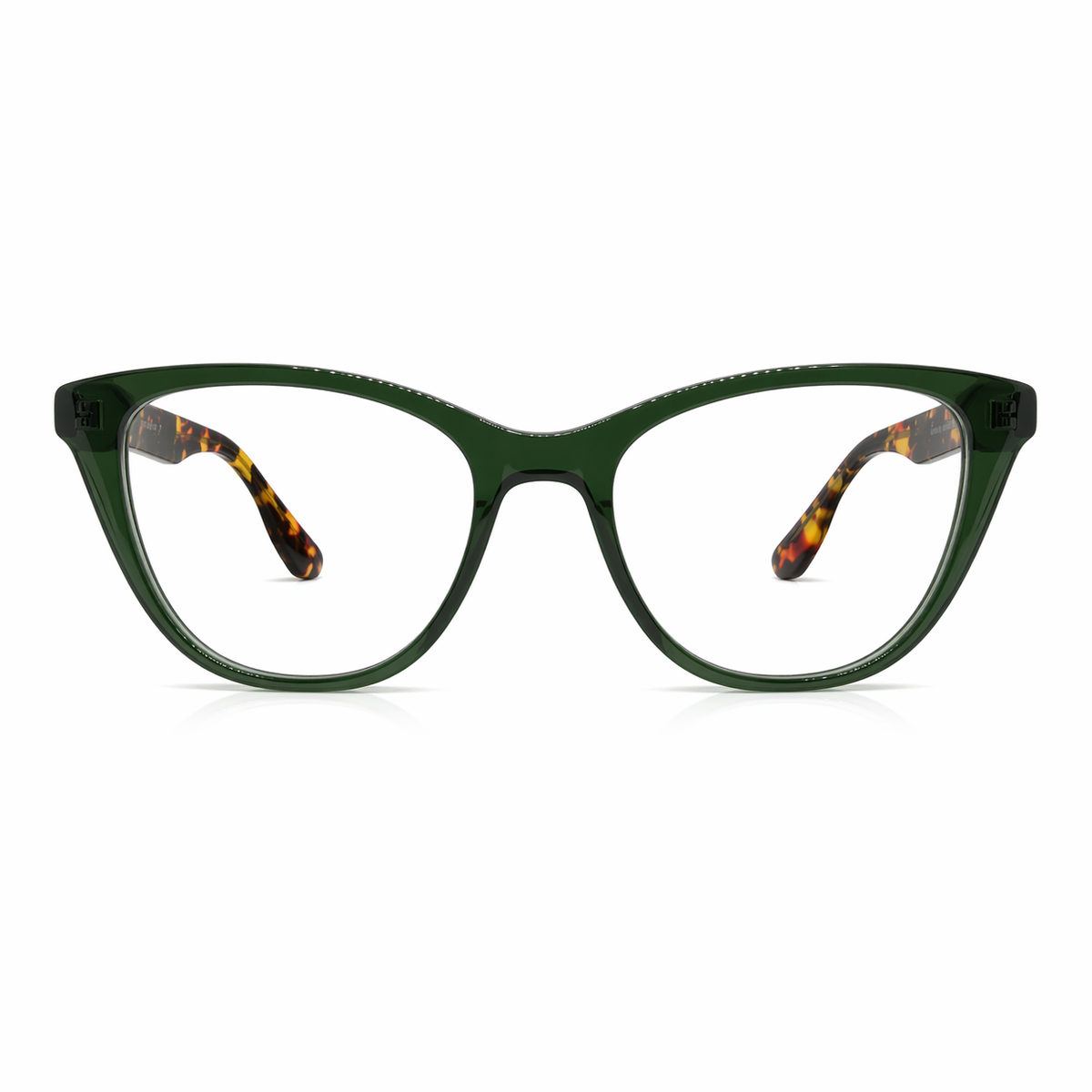 Green cat eye eyeglasses