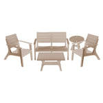 Portofino Set 2 Resin Fiberglass Outdoor Lounge Set, 4-Piece Garden Furniture