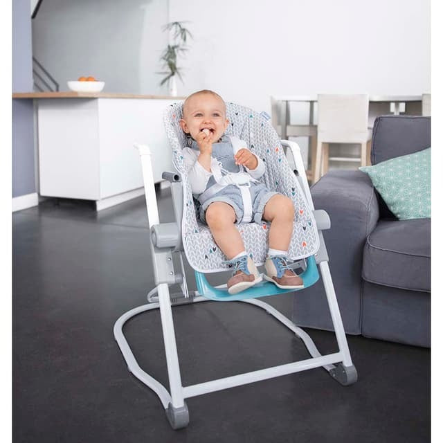 Badabulle Ultra-Foldable High Chair - Grey pattern