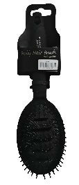Full Black Oval Cut Hair Brush BS