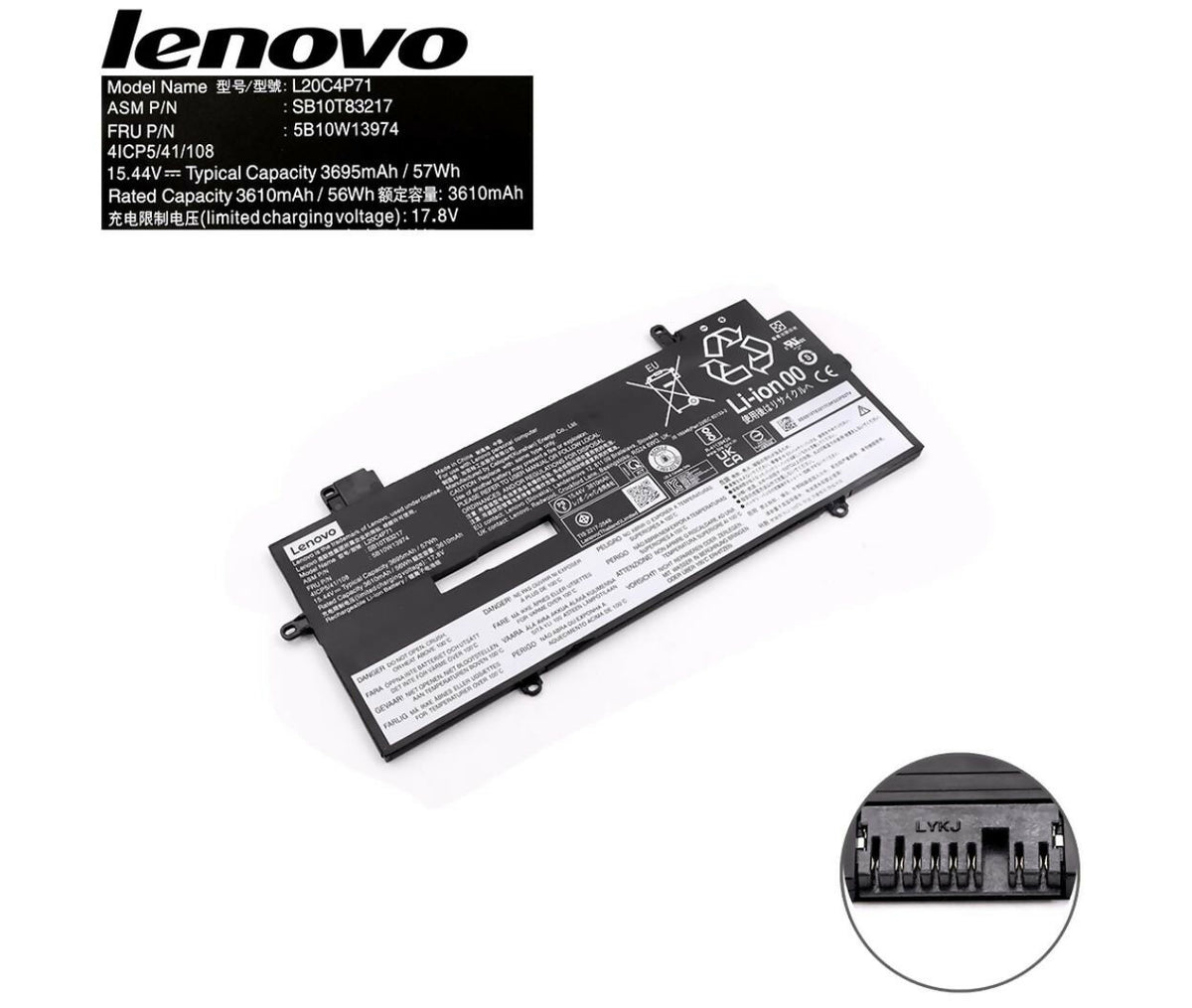 Laptop Battery | 15.44V 3.69Ah | Lenovo L20D4P71
