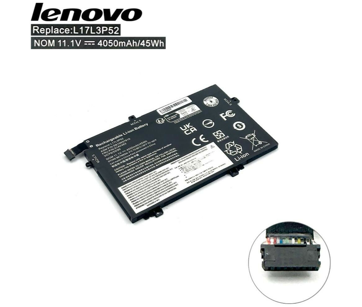 Laptop Battery | 11.1V 4.08Ah | Compatible With Lenovo L17C3P52