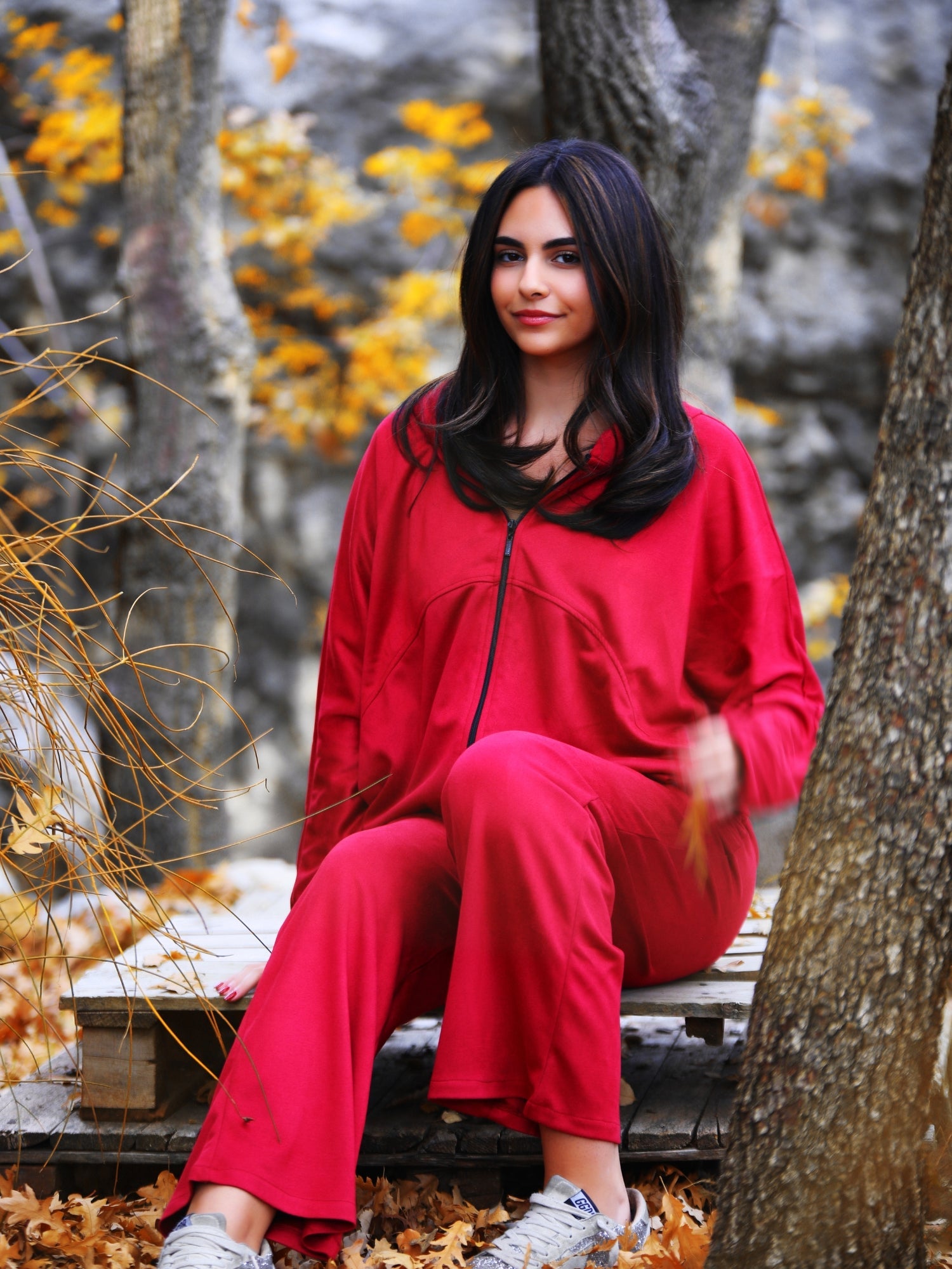 Suede Pants- Red