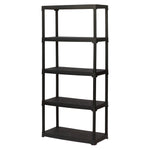 5 Plastic Shelving System, 90x40x175 cm, White