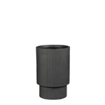 Quito Round Fluted Planter with Drainage Holes