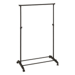 Pan entry-level single clothes rail - Adjustable Steel Rail with Wheels