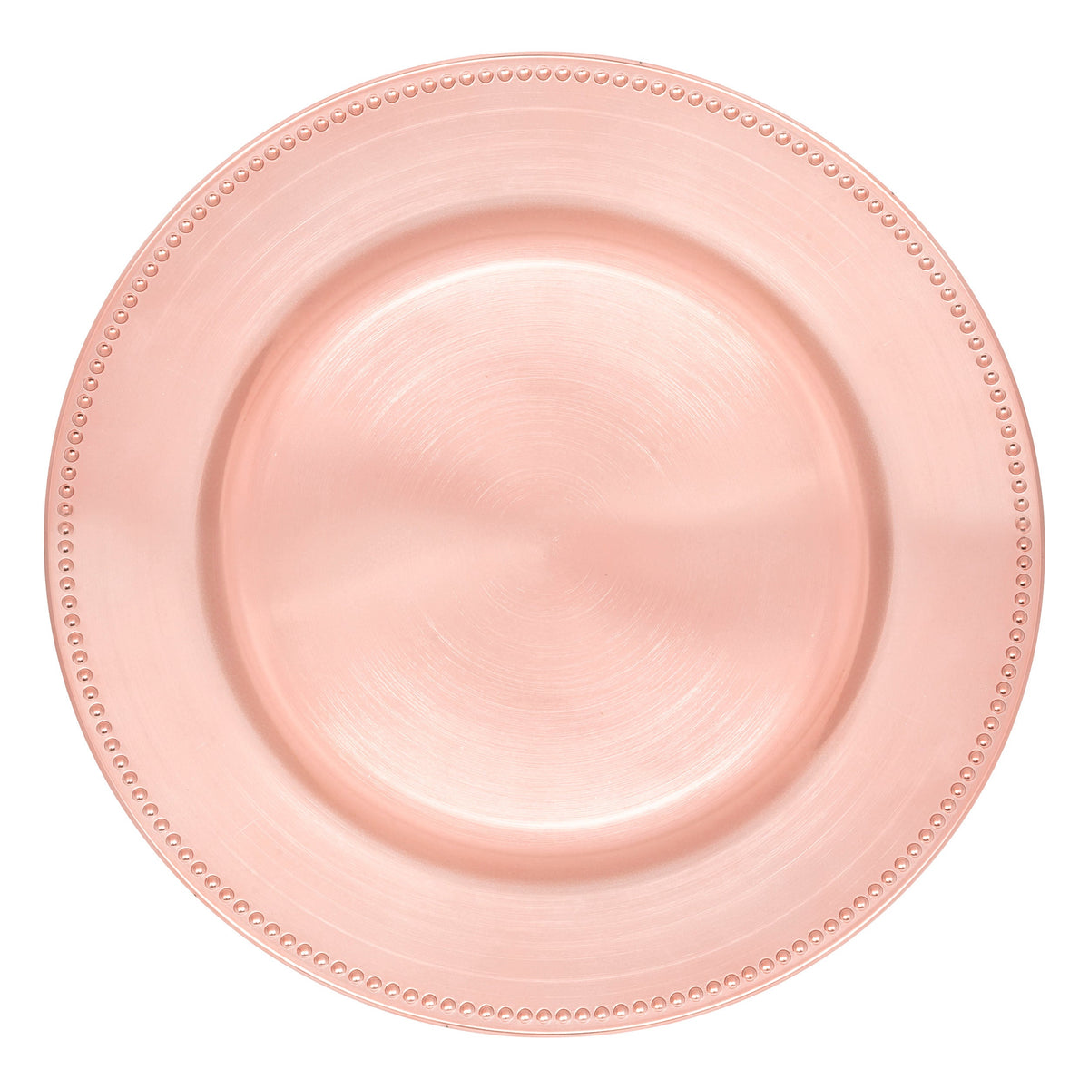 Pink Beaded Presentation Plate - 33 cm PP Serving Charger