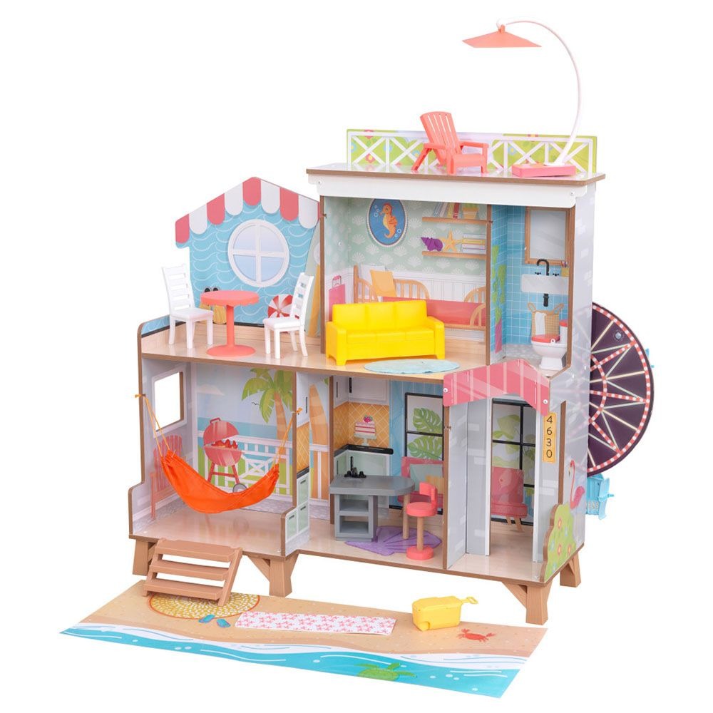 KidKraft Ferris Wheel Fun Beach House Dollhouse