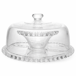 3-in-1 Glass Cake Stand with Cover 31cm Pearl Crystal