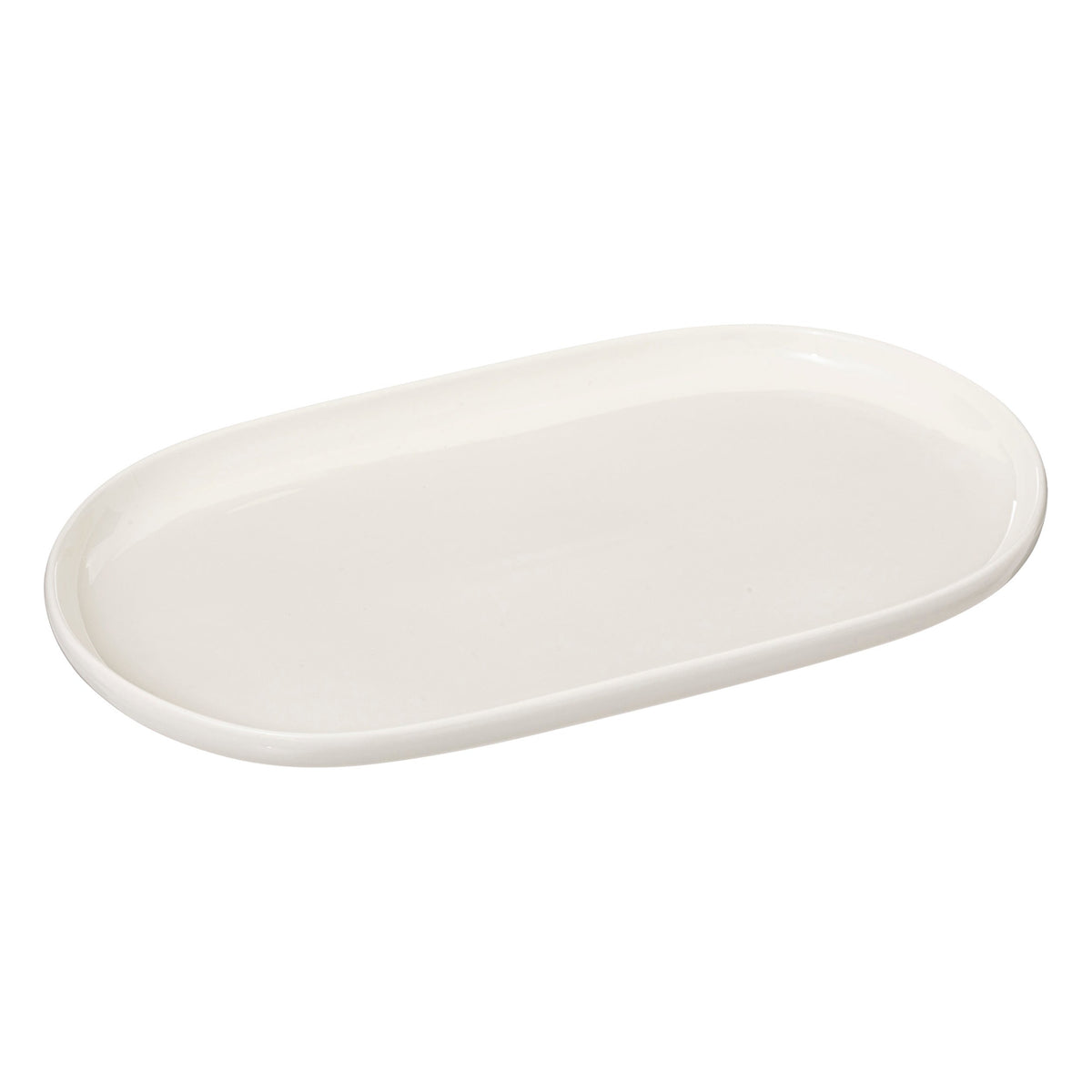 Oval dish Nora — Porcelain Serving Plate, Glossy Oval 23x9 & 30x18 cm