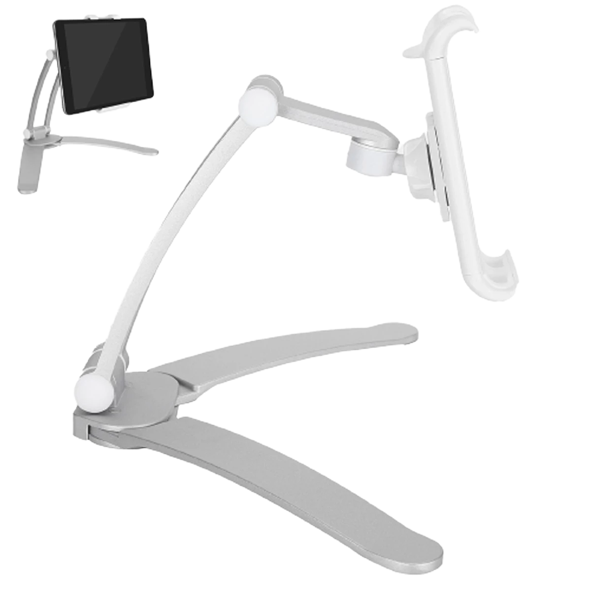 Conqueror (JBLS002) Kitchen Mount Stand for Tablets up to 7.5'' Width - Silver