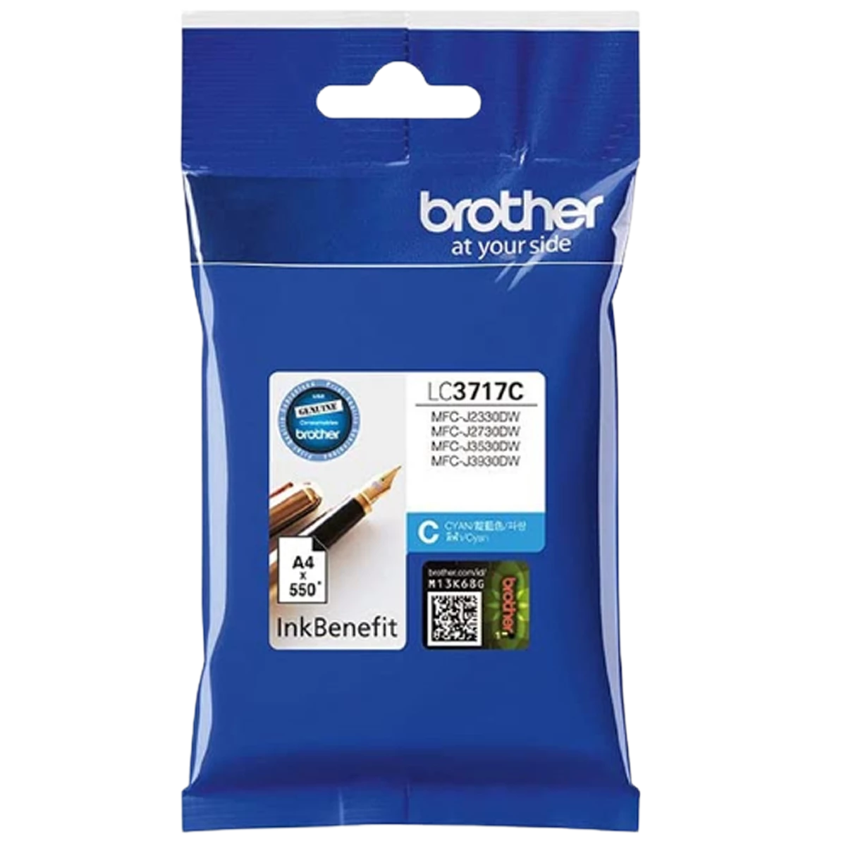 Brother (LC3717C) Genuine Cyan Ink for MFC-J2330DW; MFC-J2730DW; MFC-J3530DW; MFC-J3930DW