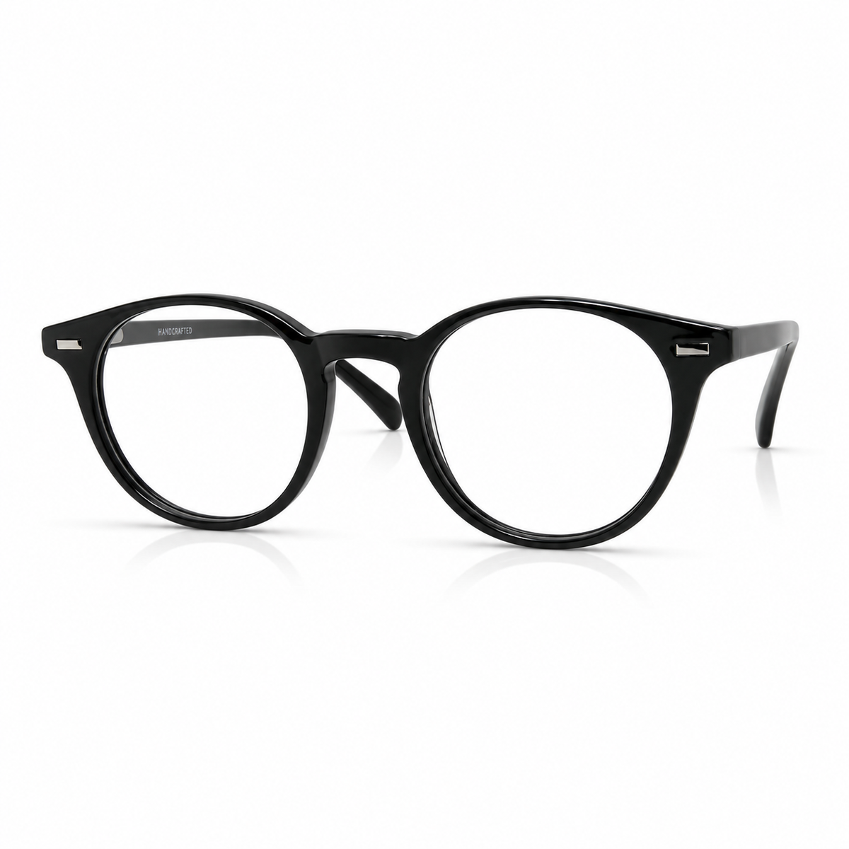 Brown eyeglasses on a white background