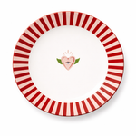 Handmade Porcelain Dessert Plate 21 cm Heart Design