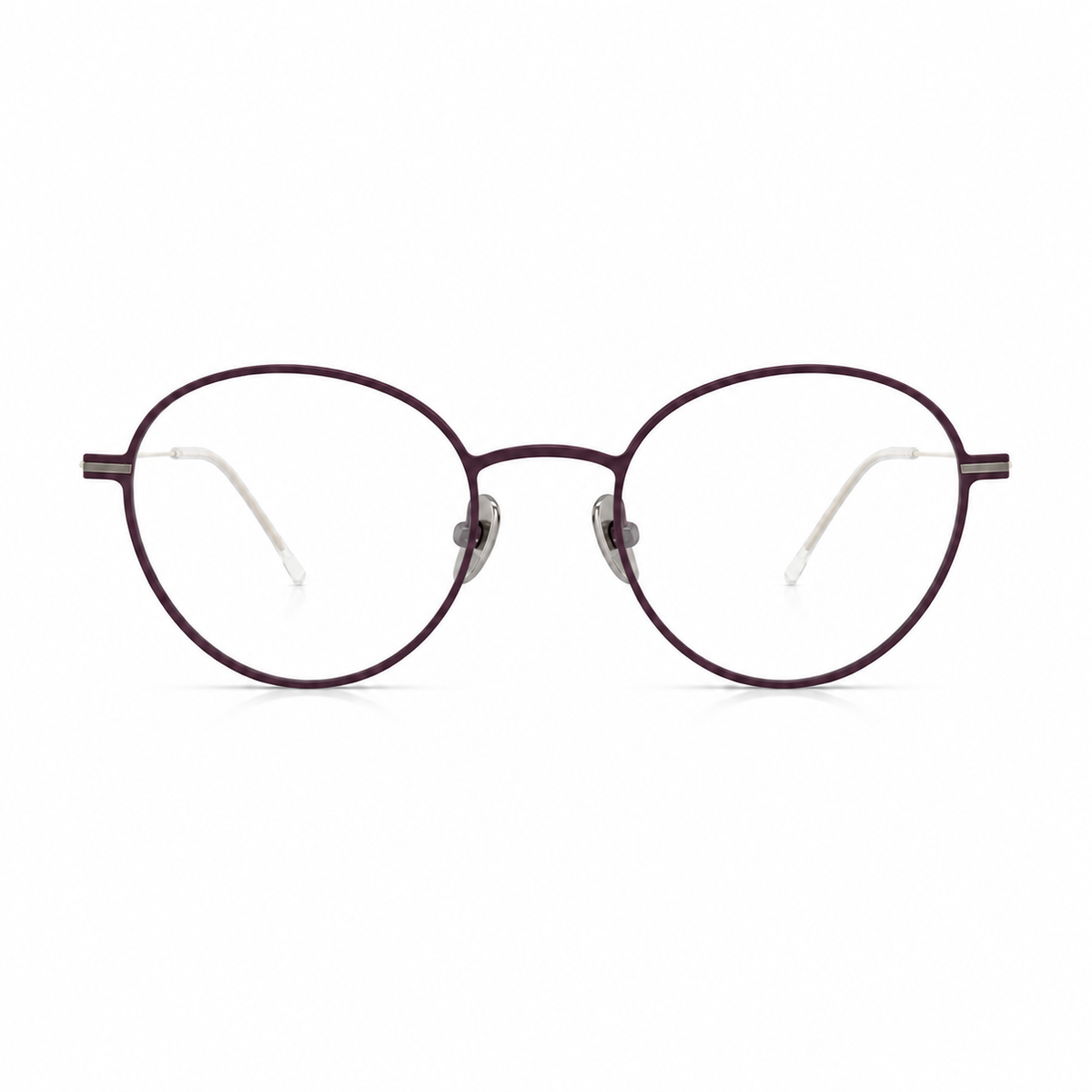 Round eyeglasses purple