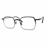 Silver navy eyeglasses on a white background