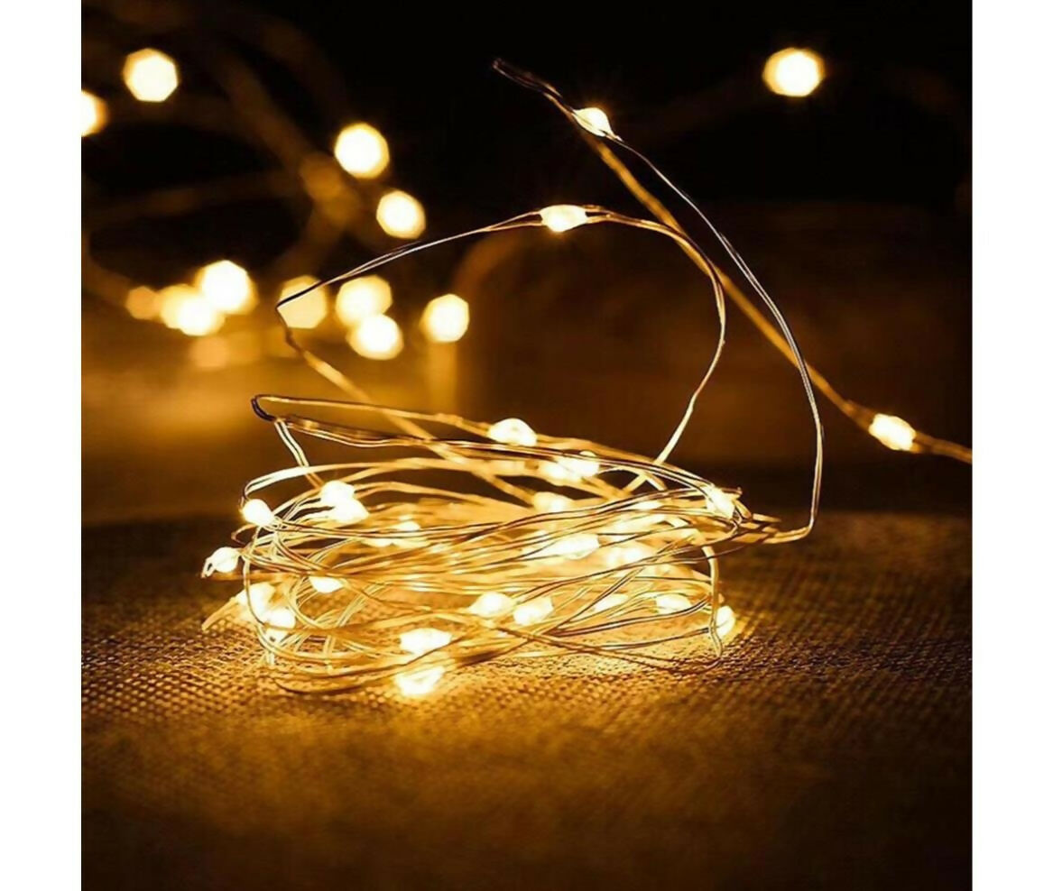 LED Copper Wire | USB | 40x LED | Warm White | 4M