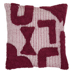 "Poppy" Cushion - Tufted Cotton Removable Cover, 50 x 50 cm