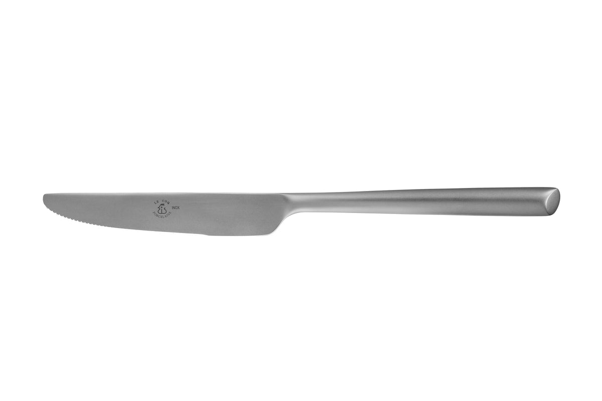 Stainless Steel Dessert Knife Sandblasted Finish Silver 21cm Cutlery