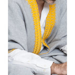 Yellow & Grey Sweat Abaya