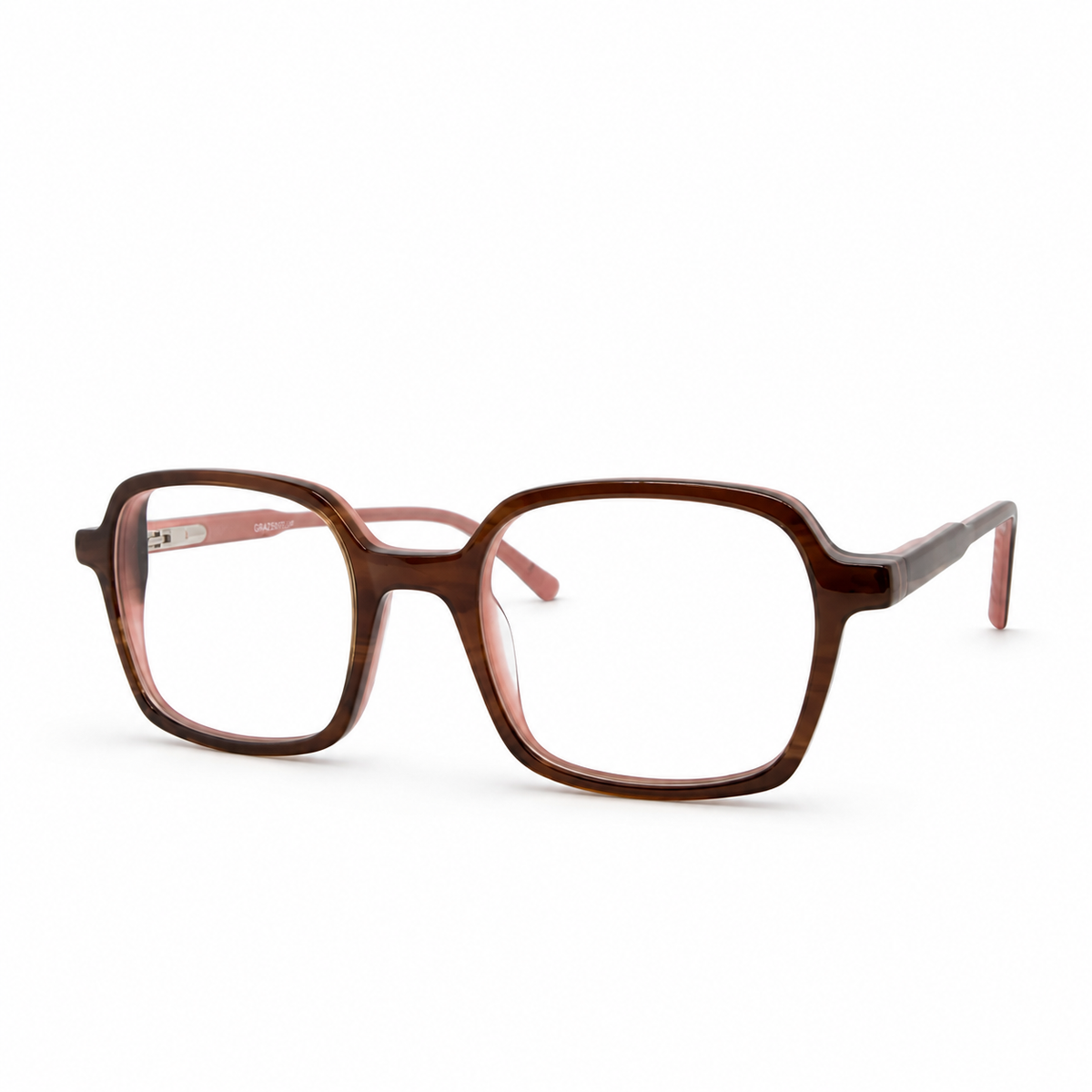 Havana eyeglasses on a white background