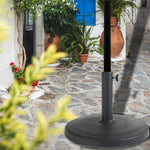 Cast Iron Effect Parasol Base 12kg Heavy-Duty Garden Umbrella Stand