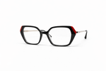 Black and red eyeglasses 
