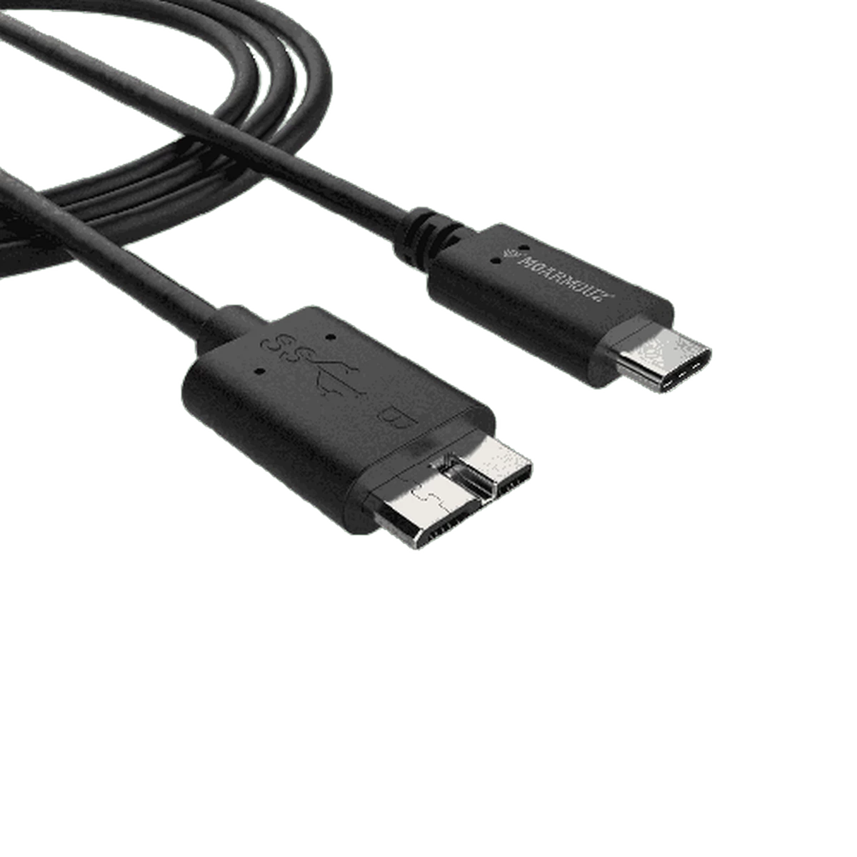 Micropro MicroUSB-B to USB-C (M-M) for HDD - 22cm - Black