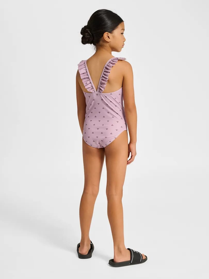 HUMMEL HMLJR BEE AOP FRILL SWIMSUIT