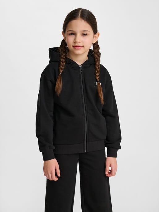 HUMMEL- hmlJR LOOSE ZIP HOODIE BEE
