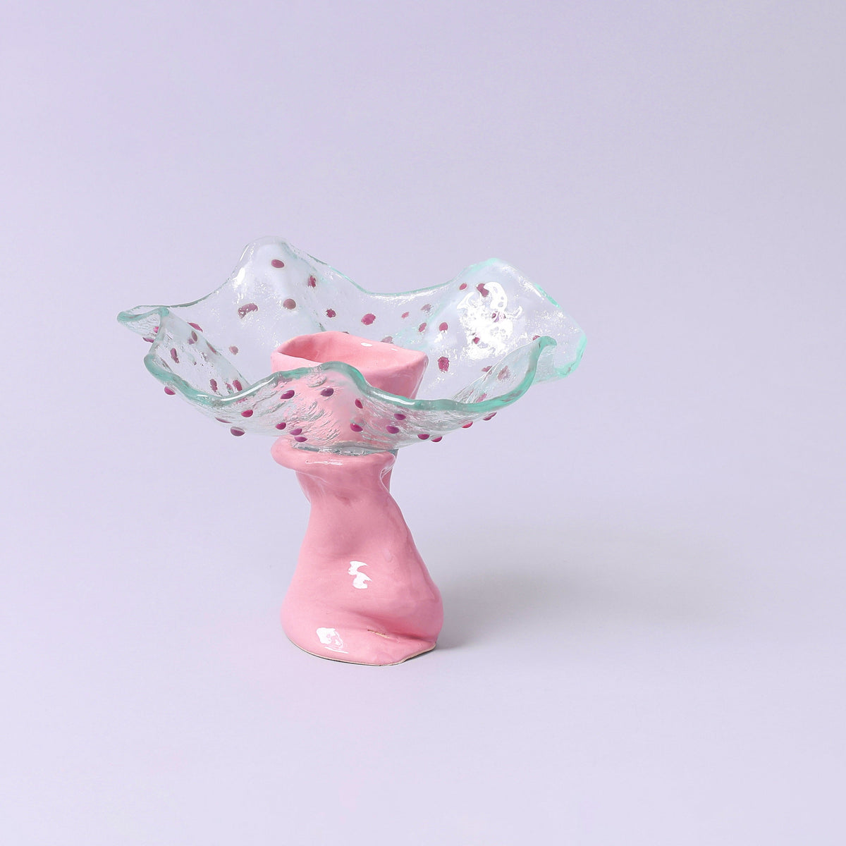 Handmade Glass Ceramic Serving Bowl