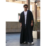 Dark Blue Cotton Tassel Abaya